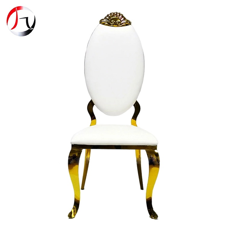 MHJ furniture - Wholesale Carved Oval Back Stainless Steel Wedding Event Chair Stainless steel chair and table 1