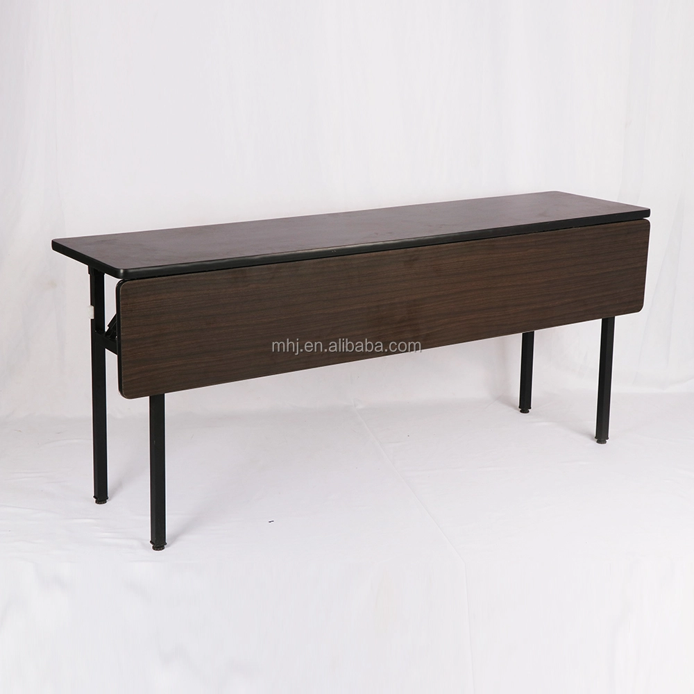MHJ furniture - Hpl Rectangular Plywood Hotel Conference Meeting Folding Ibm Table With Modesty Panel IBM table 1