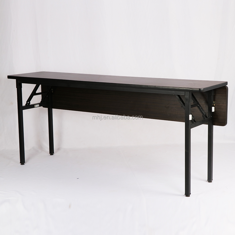 MHJ furniture - Hpl Rectangular Plywood Hotel Conference Meeting Folding Ibm Table With Modesty Panel IBM table 12