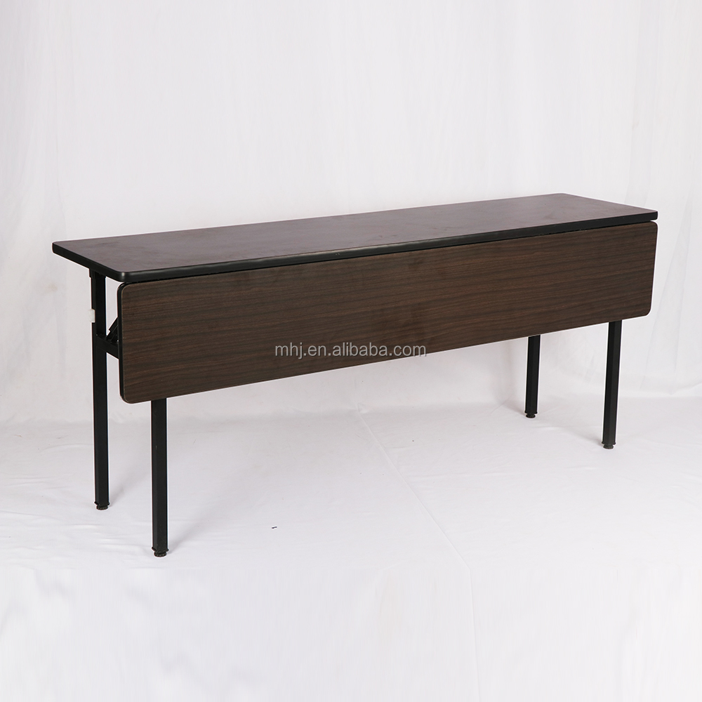 MHJ furniture - Hpl Rectangular Plywood Hotel Conference Meeting Folding Ibm Table With Modesty Panel IBM table 9