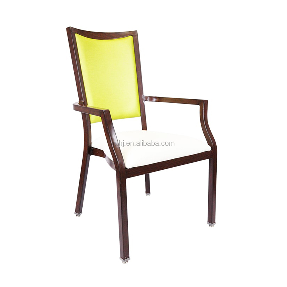 MHJ furniture - Healthy Care Center Aluminum Stacking Armrest Restaurant Chairs Aged & Nursing home seating 10