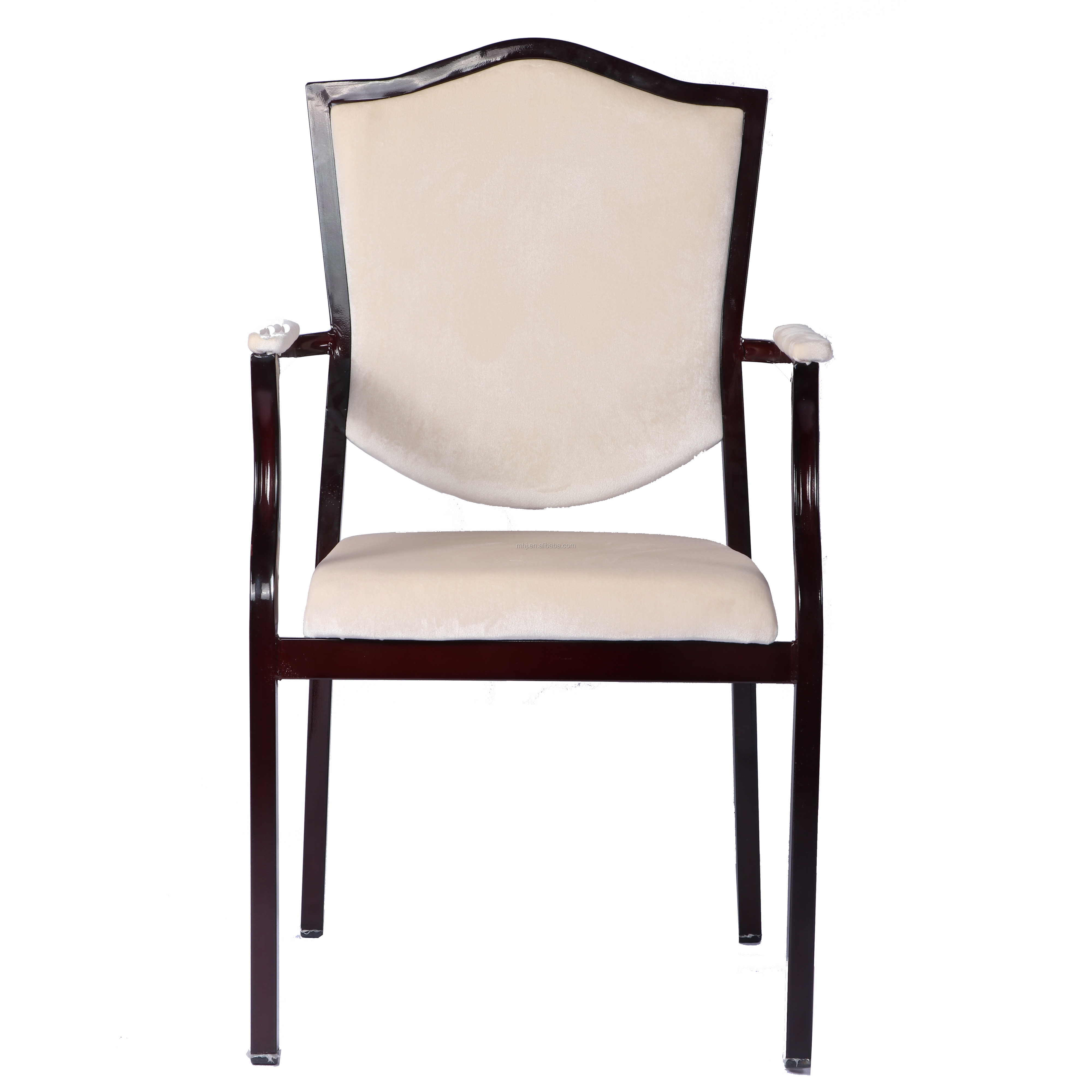 MHJ furniture - High Quality Padded Aluminum Stackable Restaurant Banquet Chair With Arm Rest Aged & Nursing home seating 9