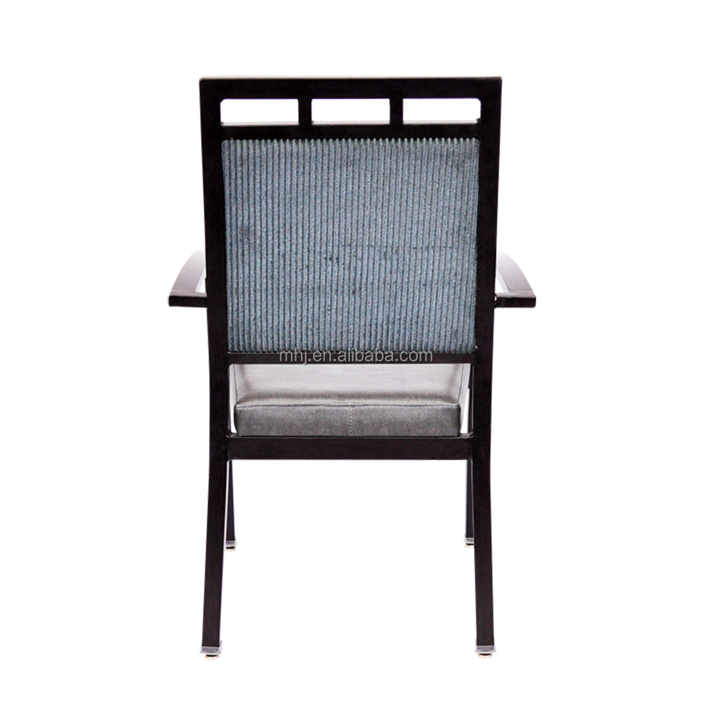 MHJ furniture - Aluminum Stacking Nursing Home Center Upholstered Armrest Restaurant Chairs Aged & Nursing home seating 18