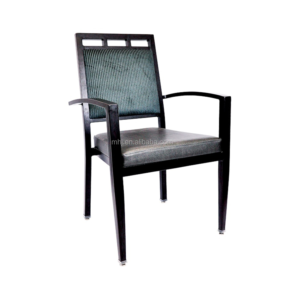 MHJ furniture - Aluminum Stacking Nursing Home Center Upholstered Armrest Restaurant Chairs Aged & Nursing home seating 8
