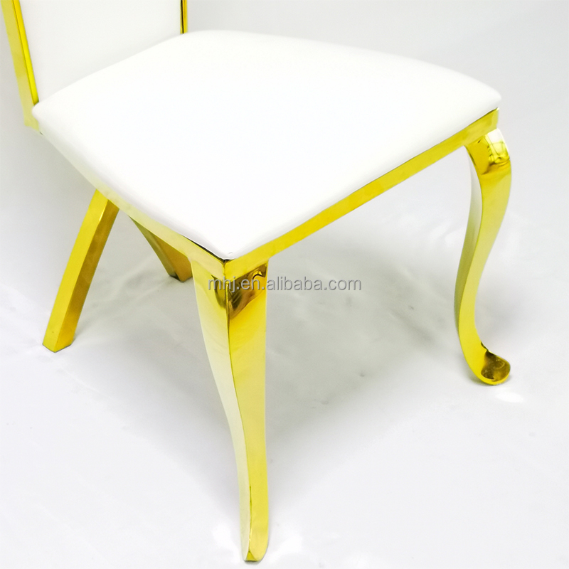 MHJ furniture - New Design High Back X Legs Design Stainless Steel Banquet Wedding Chair Stainless steel chair and table 14