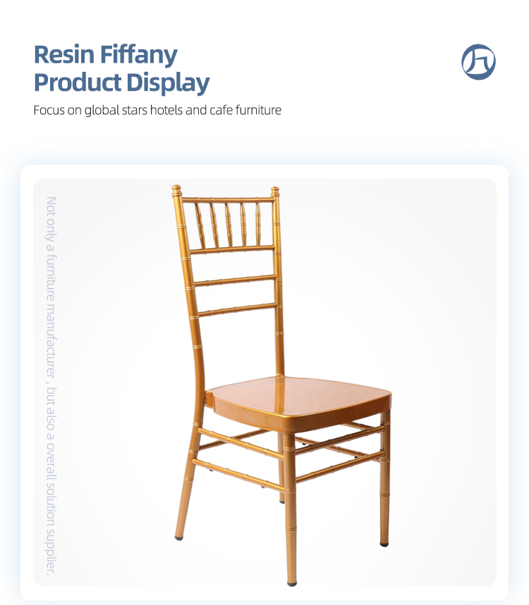 Wholesale hotel gold event stacking champagne chiavari resin wedding chair