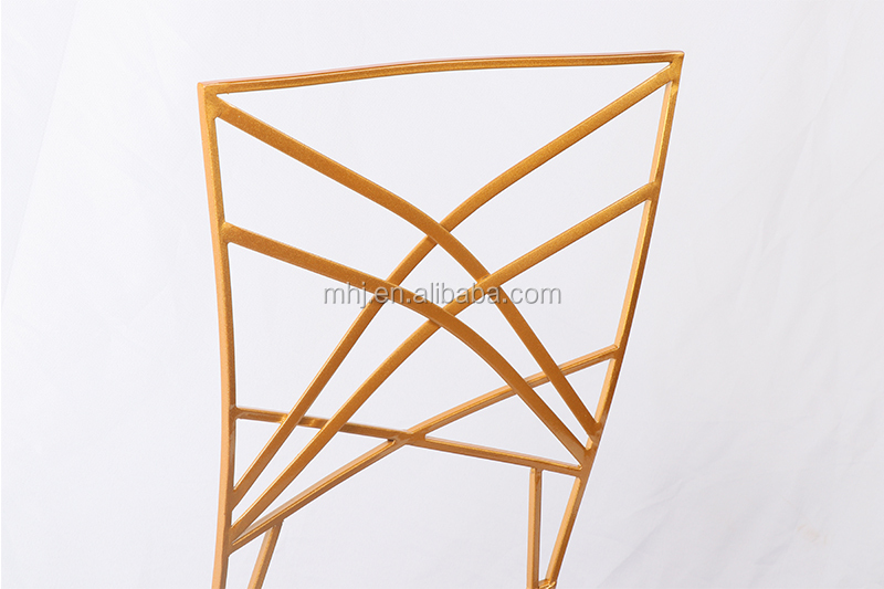 MHJ furniture - High Quality Wholesale Stackable Metal Cross Back Wedding Dining Chair Wedding chair 8