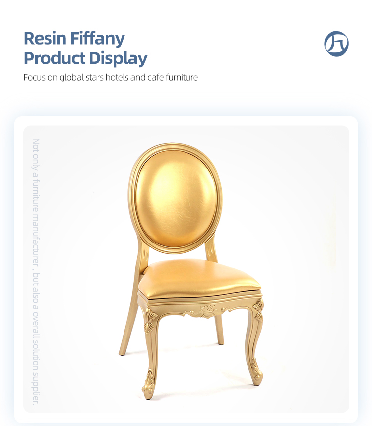 Custom stackable hotel banquet round back chairs gold louis ghost resin chair for events