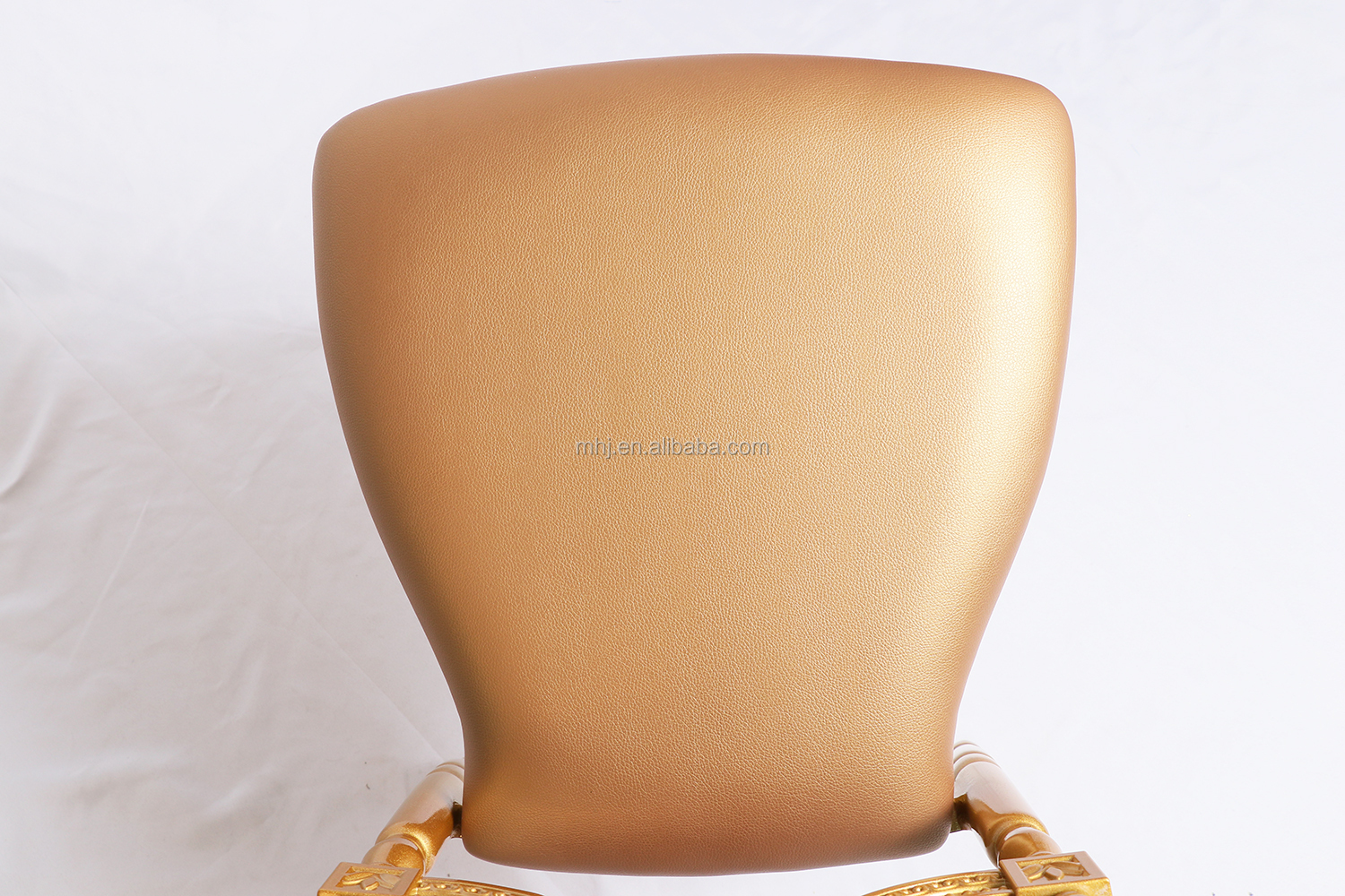 MHJ furniture - Aluminum Cheap Stackable Wedding Chair With Leather Upholstery Cushion Chair 11