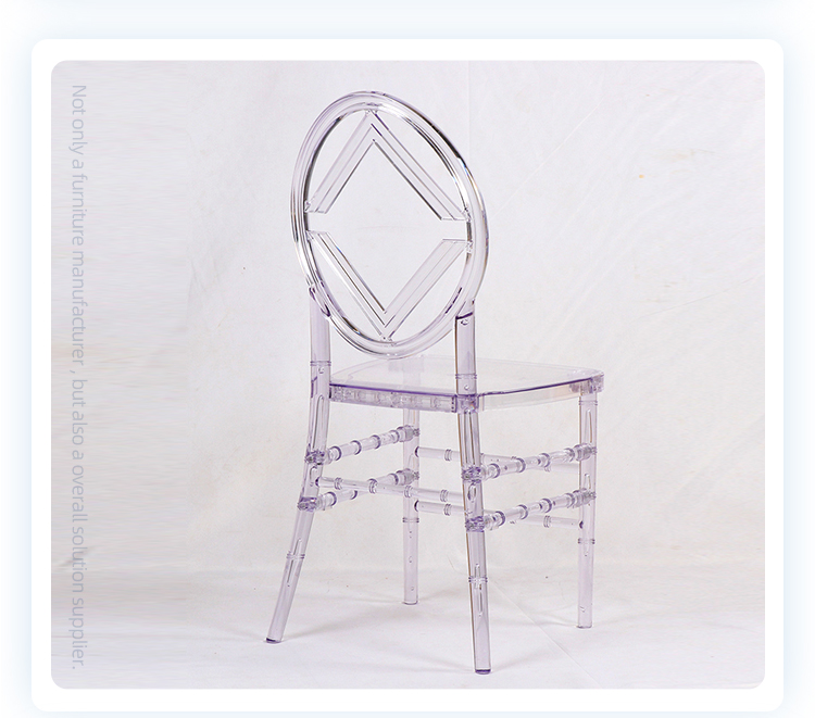 New style hotel banquet resin acrylic transparent chiavari chair stackable tiffany phoenix chairs