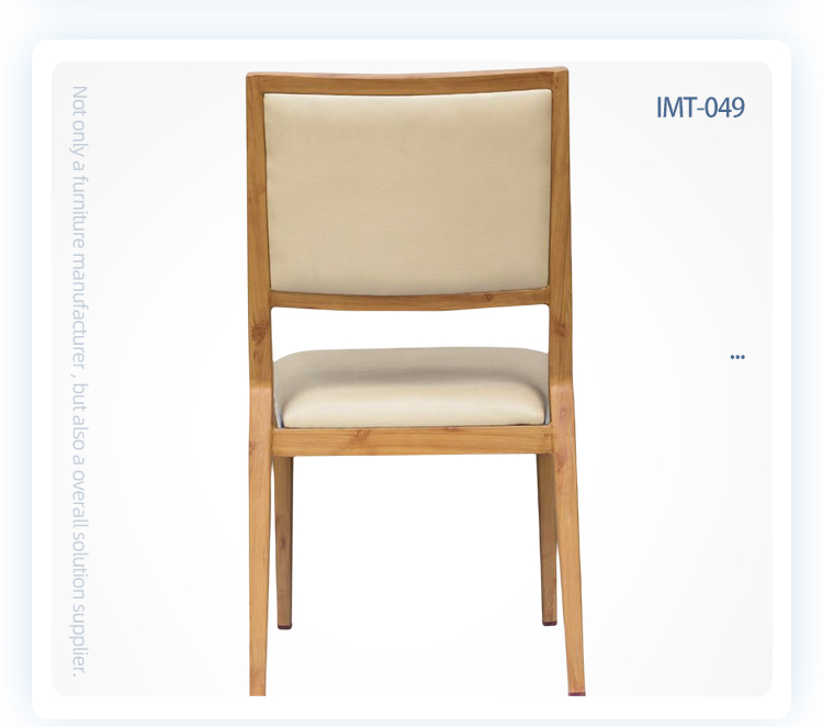 Customizes commercial aluminum wood look restaurant hotel banquet dining chairs