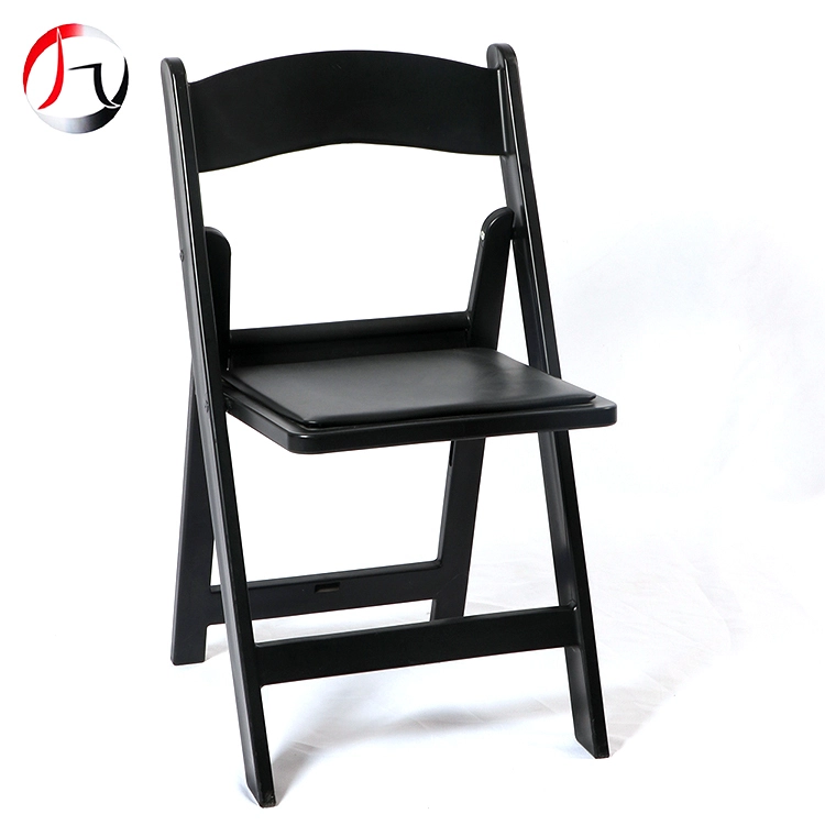 MHJ furniture - Wholesale Black Padded Resin Wimbledon Folding Plastic Chair For Outdoor Wedding Events Resin tiffany 1