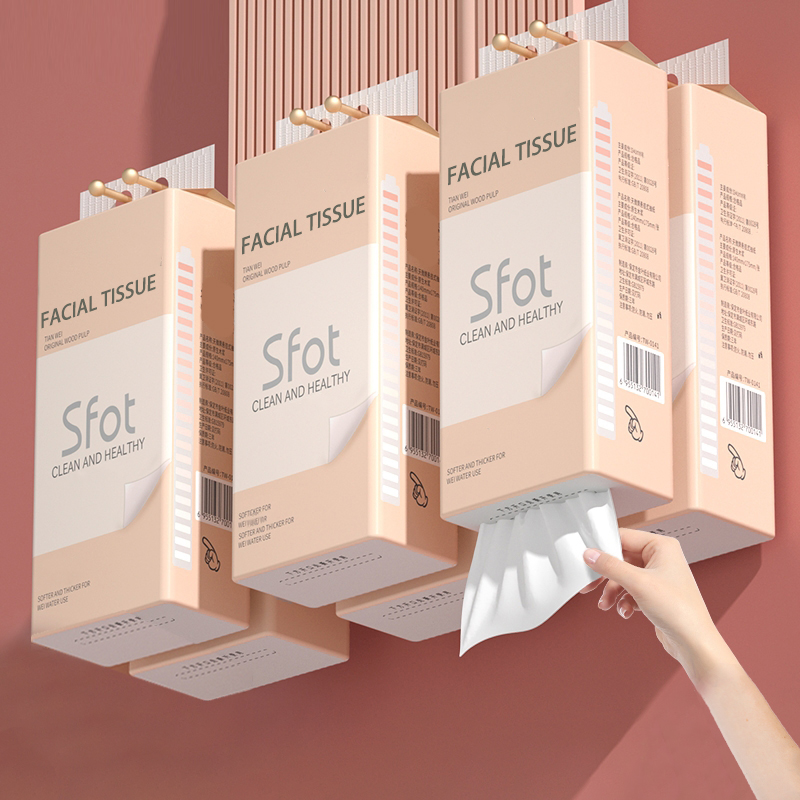 High Quality Household Hanging Type Toilet Paper Large Bag Extraction Bottom Hanging Facial Tissue 2