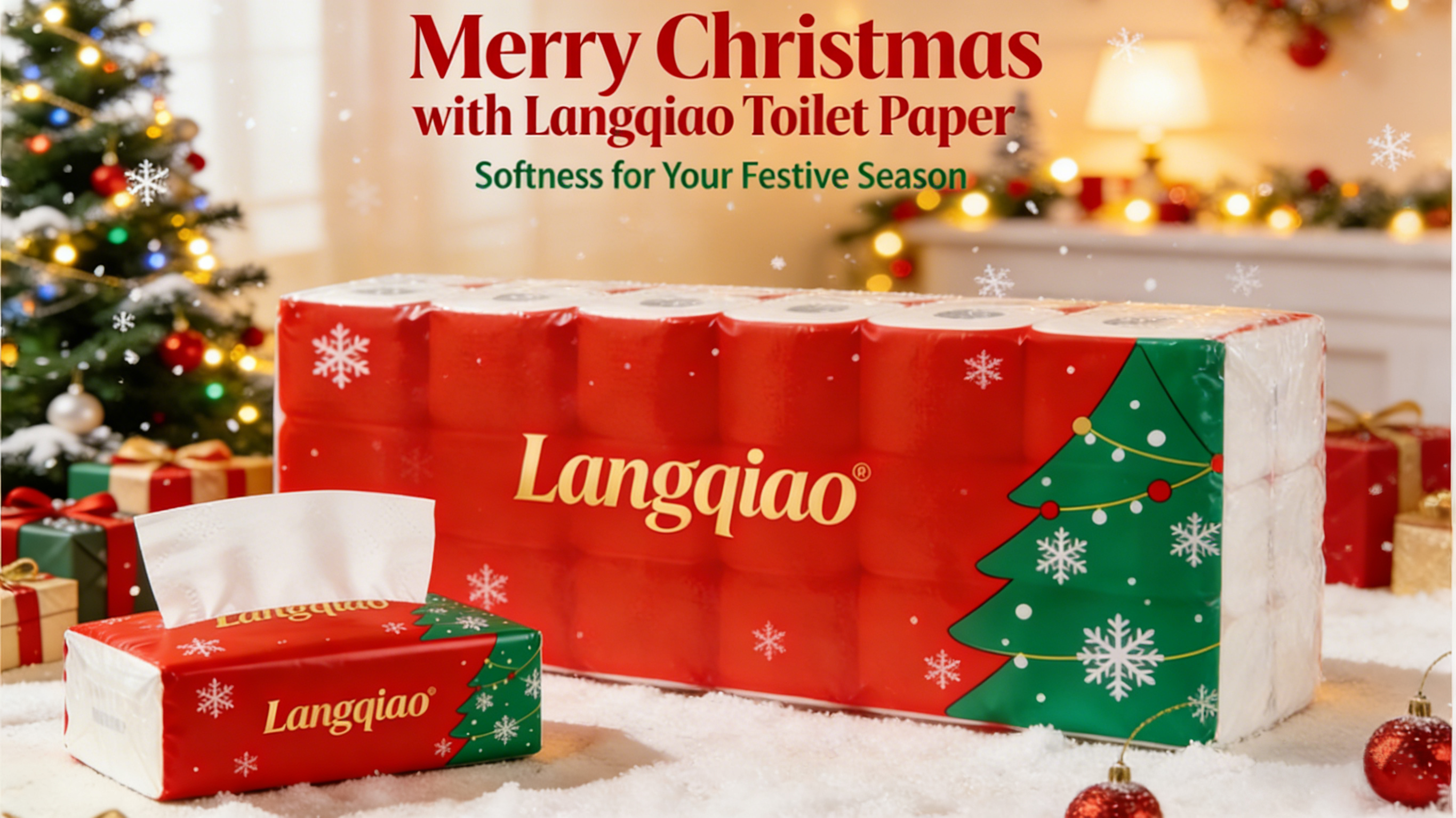 This Christmas, let Langqiao paper products bring warmth and peace of mind. 1