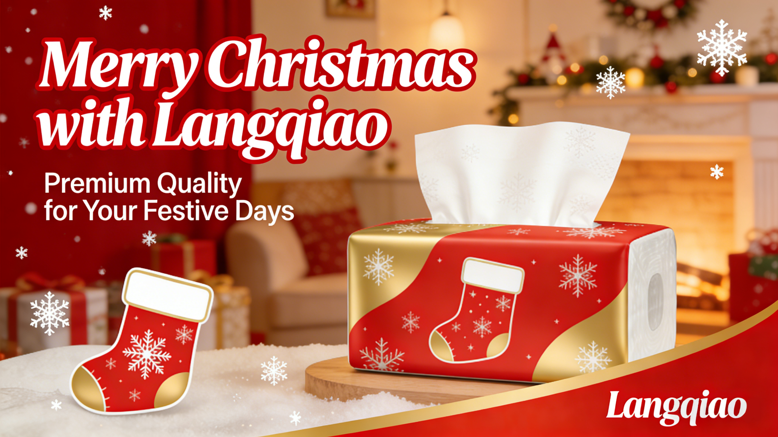This Christmas, let Langqiao paper products bring warmth and peace of mind. 2
