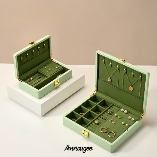 leather jewelry storage box