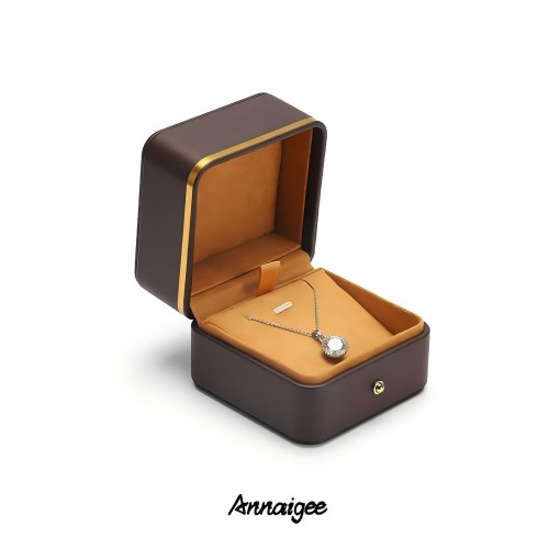 brown leather pendant box