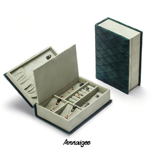 Assorted colors of custom velvet jewelry boxes for business wholesale packaging