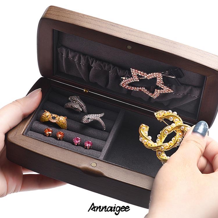 Portable Travel Wooden Jewelry Boxes