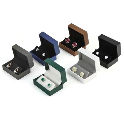 Different Colors Leatherette Paper Earring Boxes
