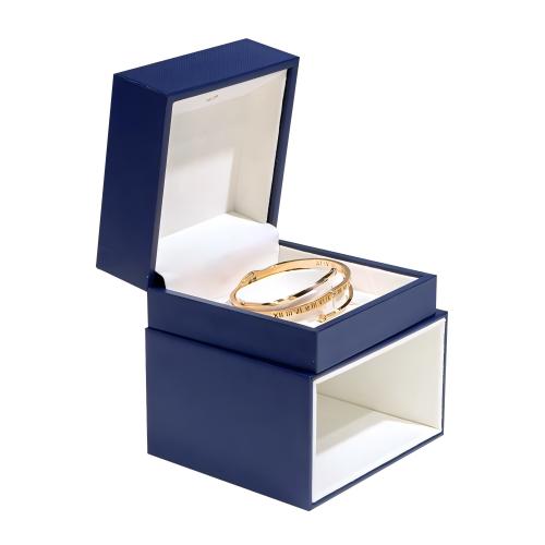 Blue Led Light Leatherette Paper Bracelet Boxes