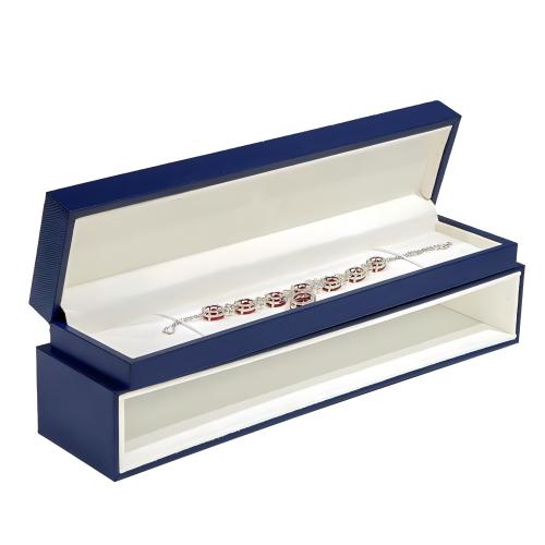 Blue Led Light Leatherette Paper Bangle Boxes