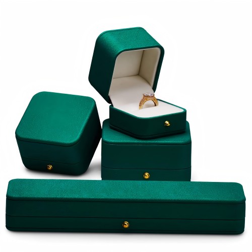 green leather ring box