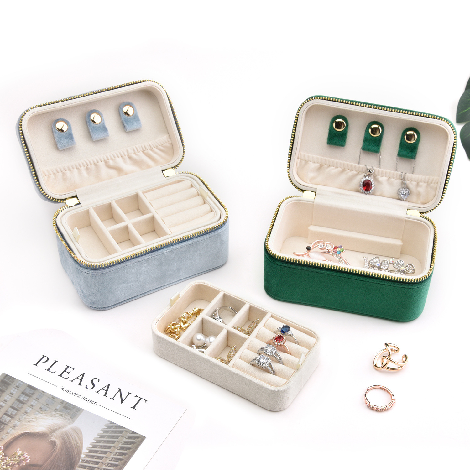 Over 130 Color Choices Custom Travel Jewelry Case Wholesale 13