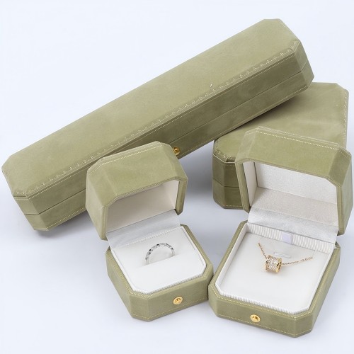 light green velvet necklace box