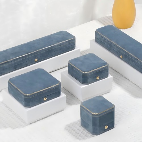 light blue velvet jewelry box