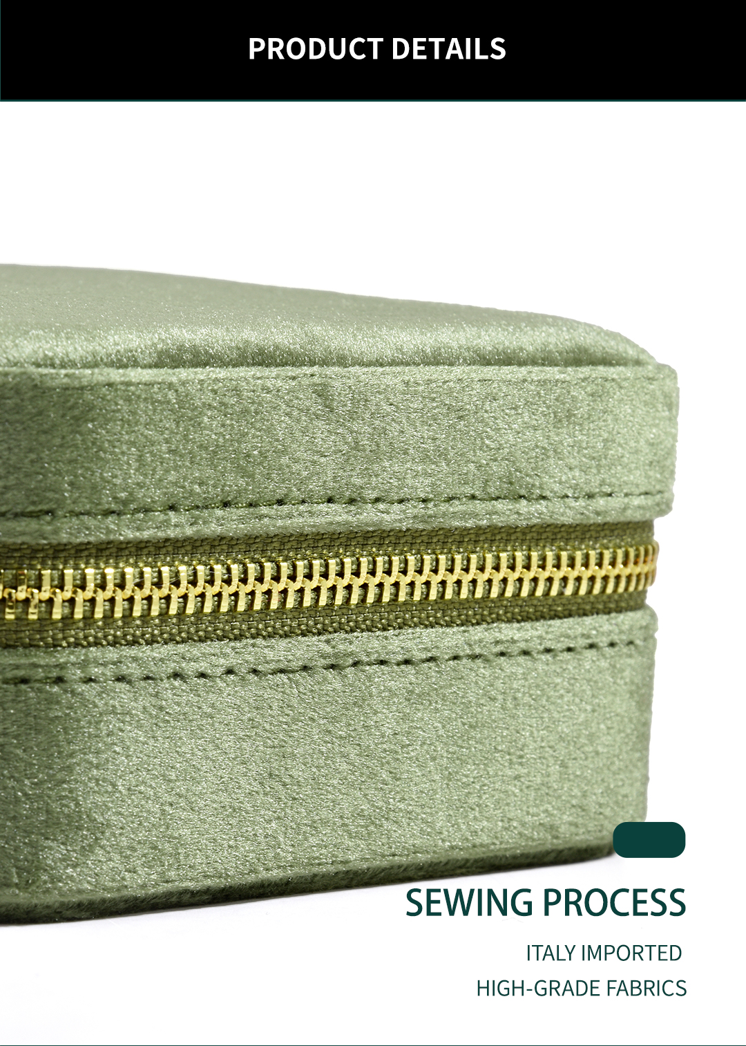 Custom Travel Jewelry Box Plush Velvet Travel Jewelry Box Organizer - Annaigee 11