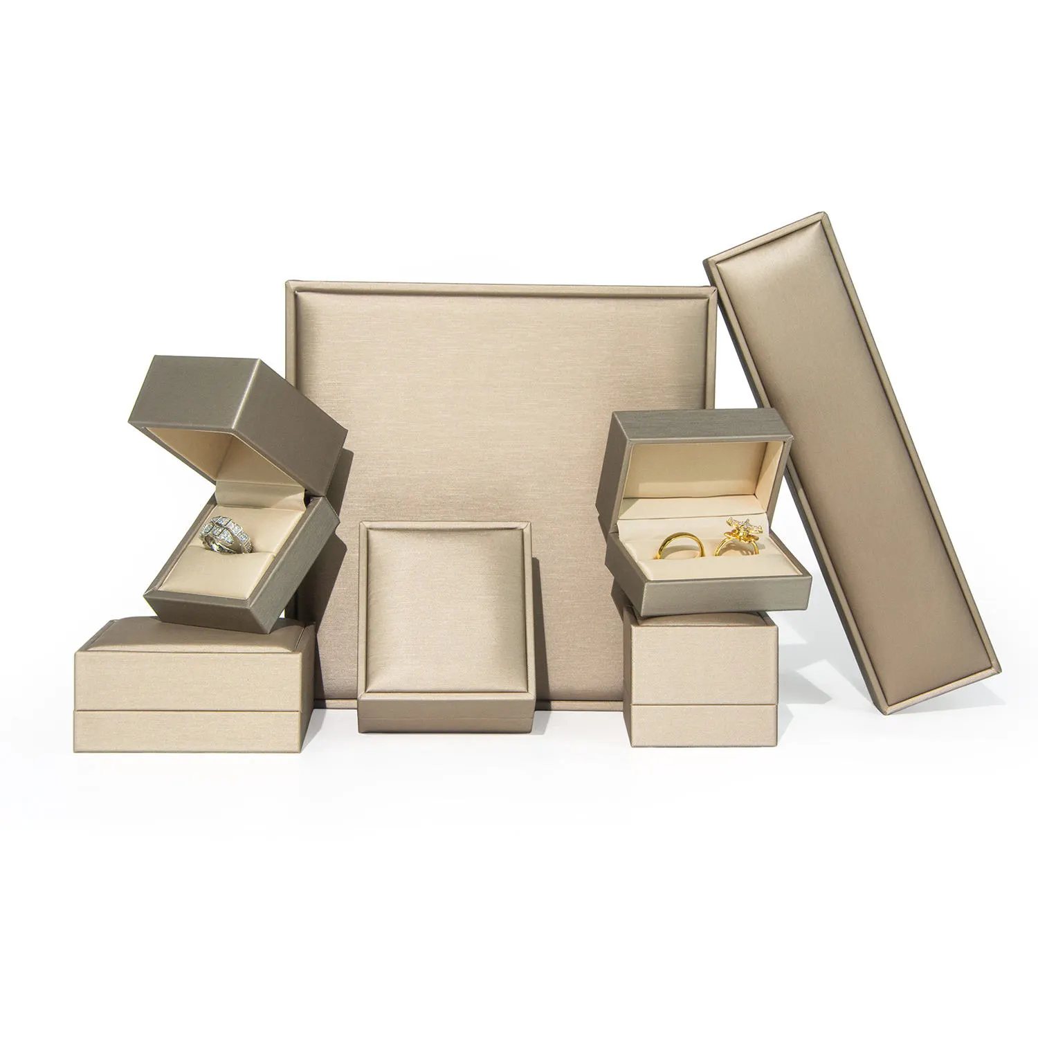 Custom Ring Box Gold Leather High-quality Wholesale Company - Annaigee 1