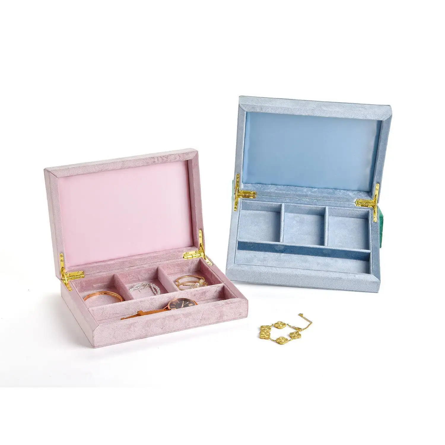 Wholesale High-Quality Custom Velvet Rectangular Jewelry Box Display Box - Annaigee 1
