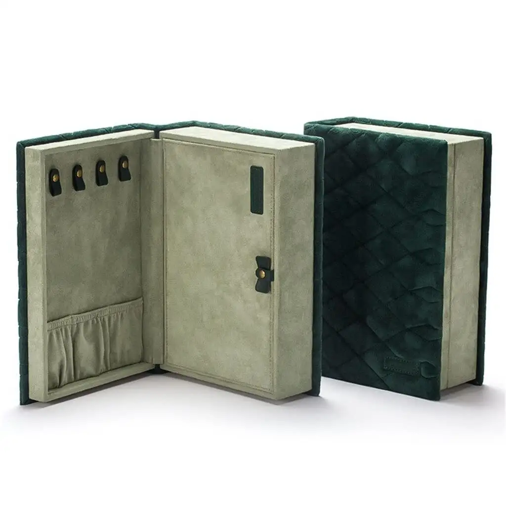 High End Jewelry Box Portable Book Shaped Jewelry Box Company 1