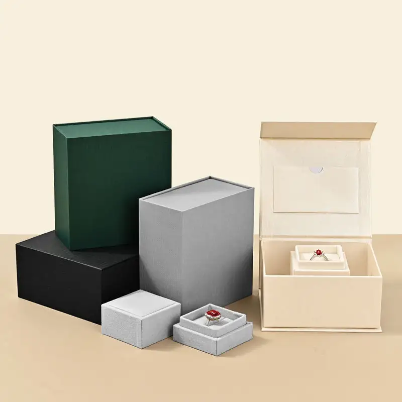 Coffret cadeau magnétique polychrome personnalisé pour bijoux 1