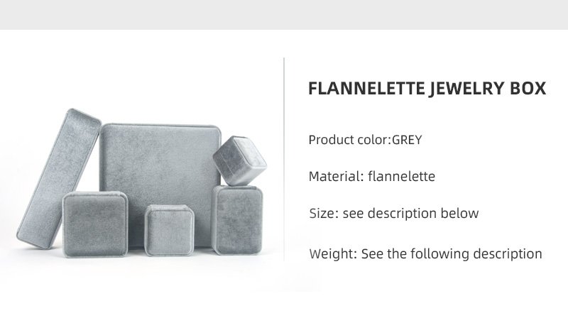 Wholesale Round Frame Grey Velvet Flannelette Jewelry Box