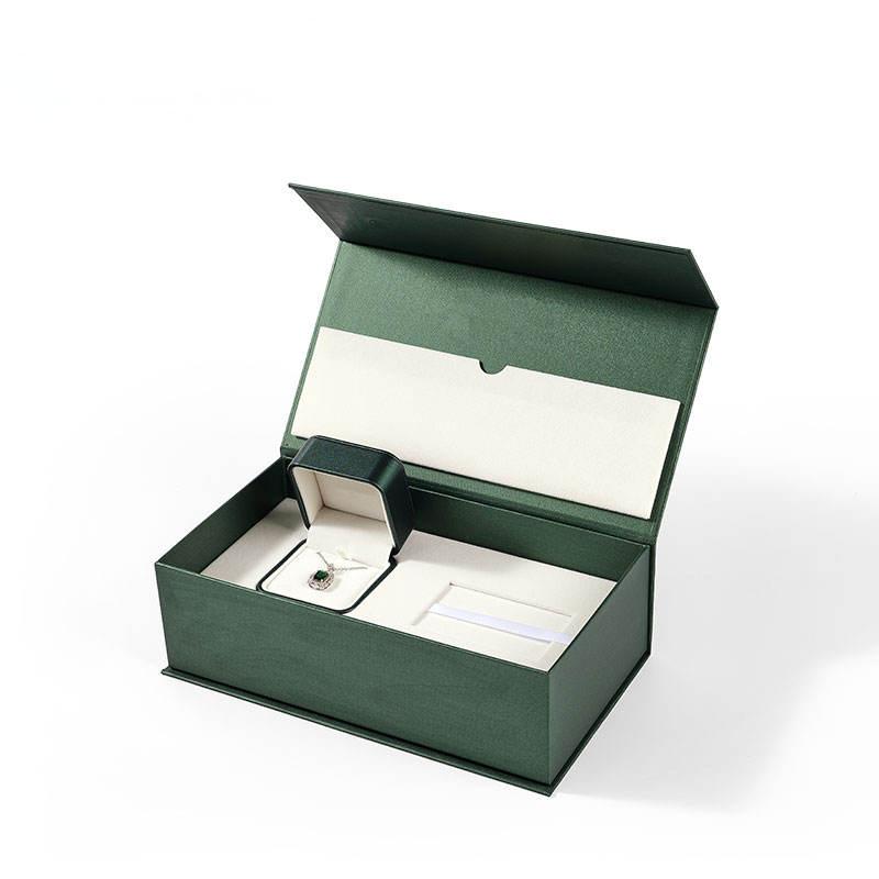  Elegante cofanetto regalo magnetico rettangolare personalizzato per gioielli + porta anelli