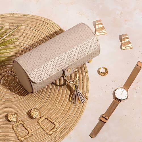Wholesale Creative Ladder Rotation Style Travel Jewelry Roll Case 10