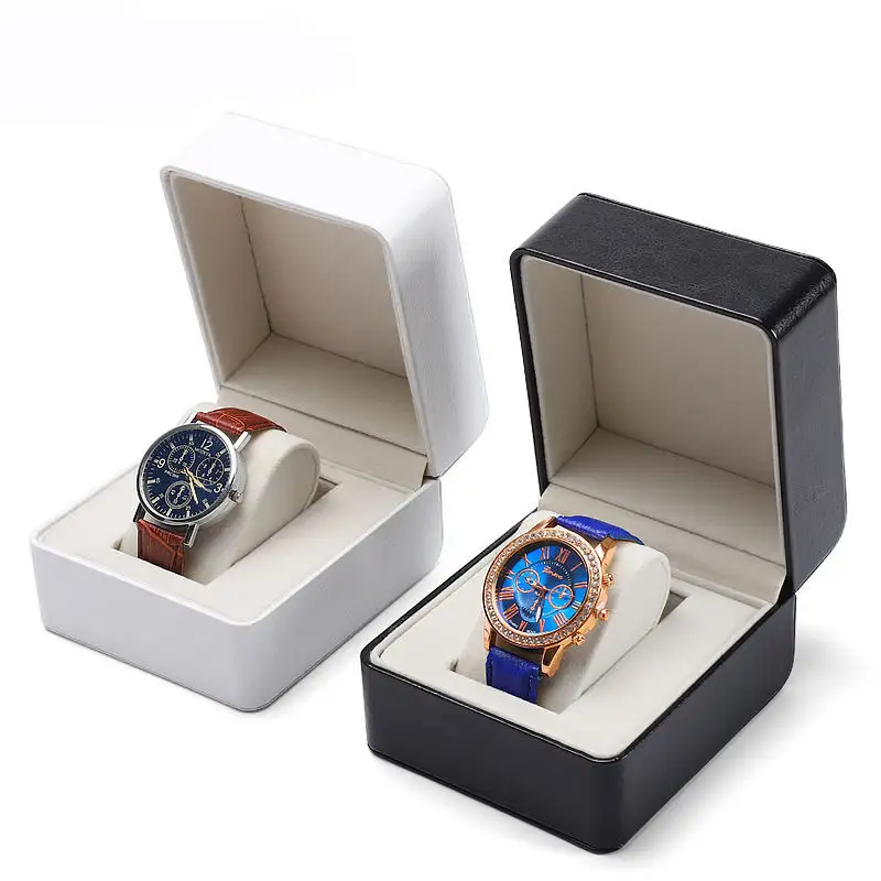 Wholesale Black White Leather Custom Watch Case Watch Gift Boxes 1