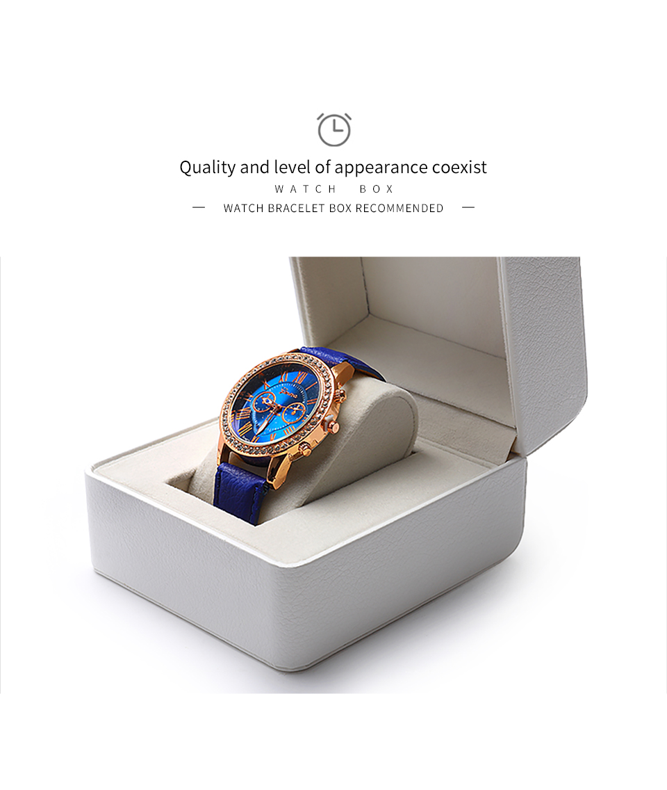 Classic custom leather watch gift boxes paired with black and white color design-4