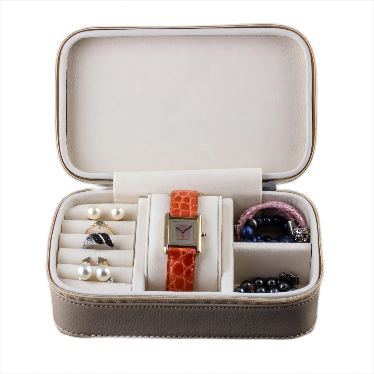 Custom Watch And Jewelry Box Leather Watch Travel Case - Annaigee 10