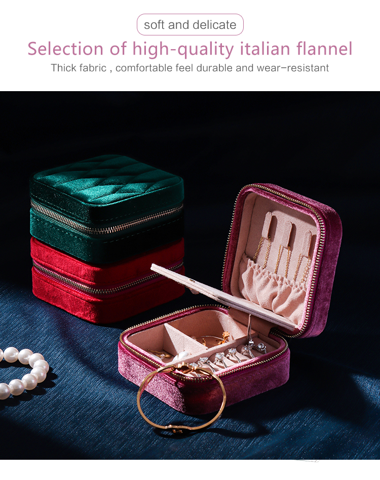 Small Zip Jewelry Case by Annaigee: OEM Jewelry Packaging Manufacturer