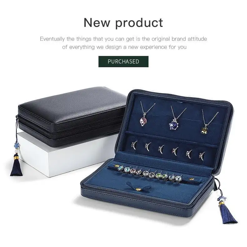 Wholesale Fine Portable Compact Jewelry Box Pouch Case For Travel 1
