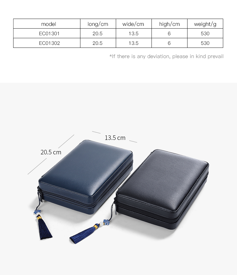 Compact leather travel jewelry pouches details-5