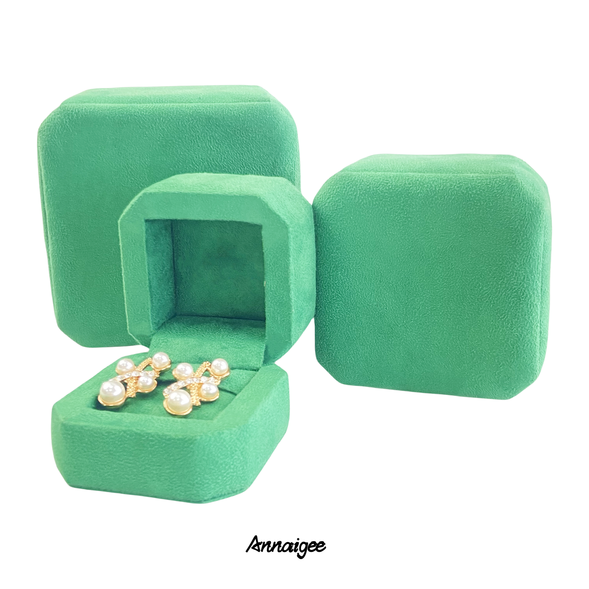 Minimalist Design Quality Suede Rings Earrings Necklaces Bracelet Boxes