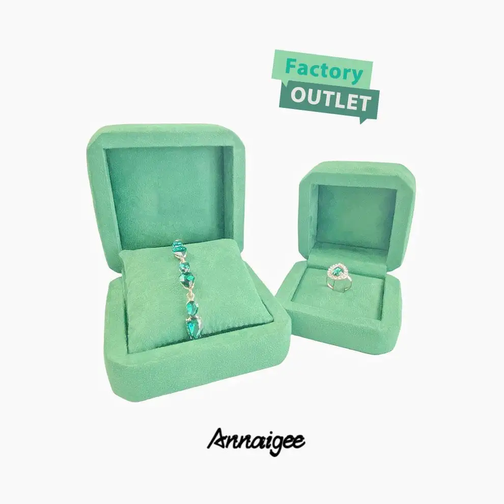 Minimalist Design Quality Suede Rings Earrings Necklaces Bracelet Boxes - Annaigee 1