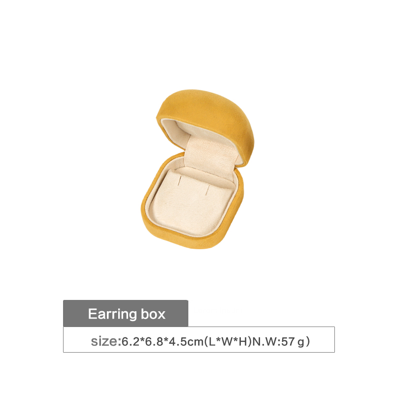 earring jewelry box yellow