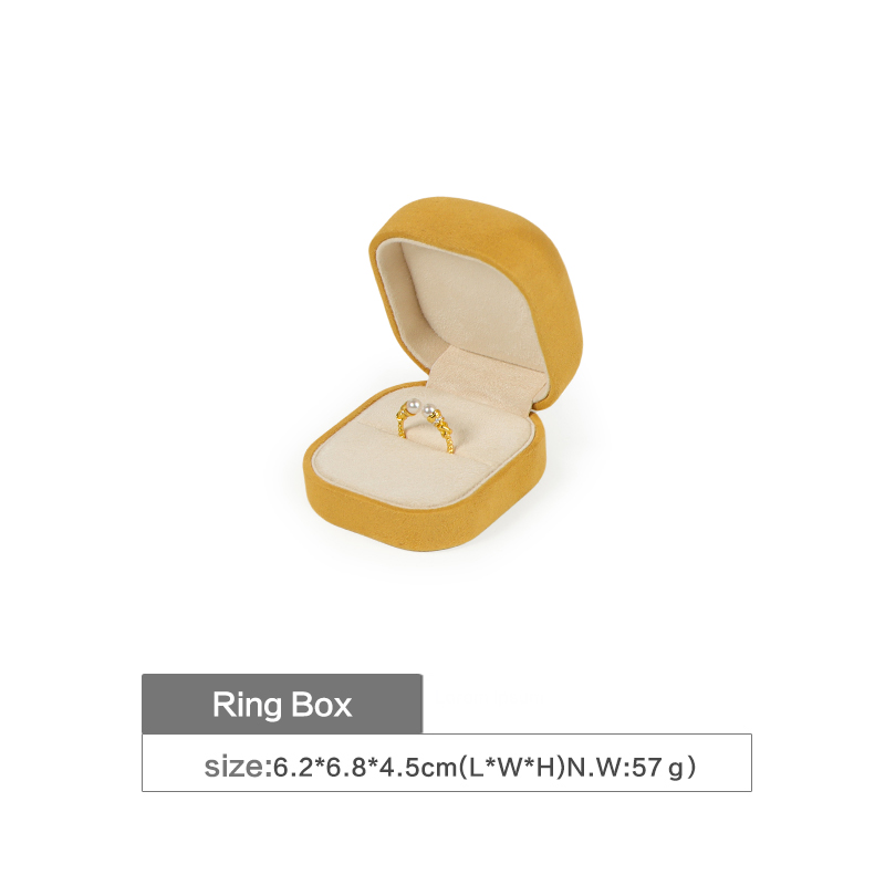 yellow velvet ring box