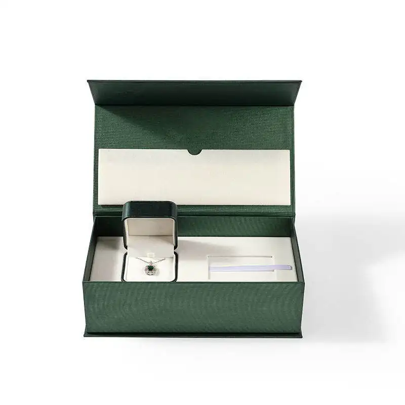 Luxury Custom Rectangle Magnetic Jewelry Gift Box + Ring Box 1