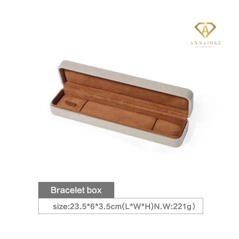 gray leather jewelry set box